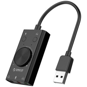 Karta dźwiękowa Orico SC2-BK-BP - Stereo/2xmini Jack 3.5mm (Złącze mikrofonowe|Złącza słuchawkowe)/1xUSB